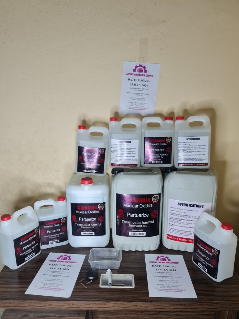 Caluanie Muelear Oxidize , Metal crushing chemical, Future Chemicals Ltd Caluanie, Buy Caluanie, Caluanie chemical export company